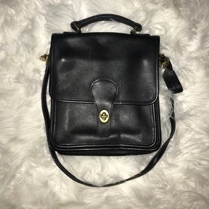 Vintage Coach Handbag - Black